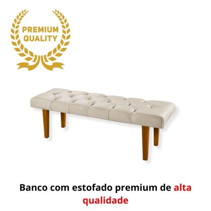 Imagem de Banco Recamier Estofado com Capitonê Pés Palito Estilo Retrô para Quarto Solteiro 90cm para Cama Box Sala Luxuoso com Tecido Veludo Calçadeira