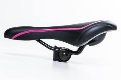 Imagem de Banco Selim 280 x 170mm Premium RVS Selle Royal Com Carrinho Preto e Rosa