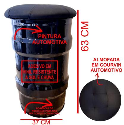 Imagem de Banco tambor whiskey banqueta puff