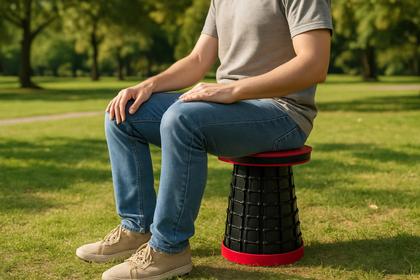 Imagem de Banco Telescópico Reforçado Retrátil 250Kg com Assento em PU