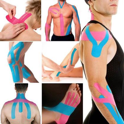 Imagem de Bandagem Elástica Kinesio Taping Fita Adesiva Muscular Fisioterapia ANVISA