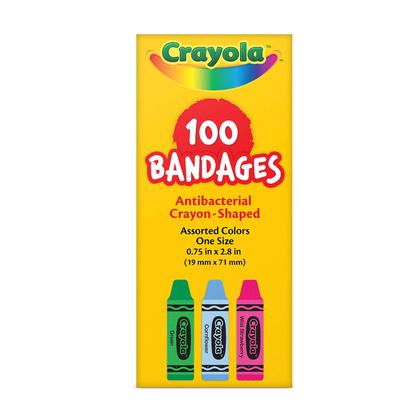 Imagem de Bandagens adesivas em forma de crayola para crianças 100 CT