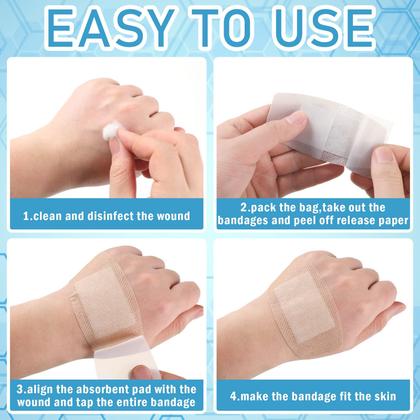 Imagem de Bandagens adesivas Funtery Large Sensível, 60 unidades