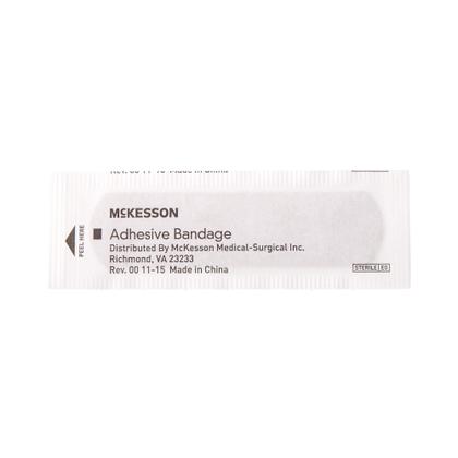 Imagem de Bandagens adesivas McKesson, 1,9 x 7,6 cm, estéreis, pacote com 100