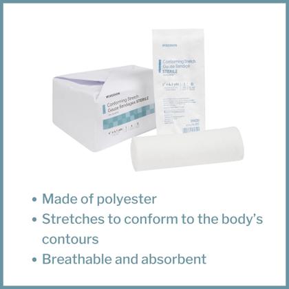 Imagem de Bandagens de gaze elástica McKesson estéreis em conformidade com 15 cm e 48 unidades