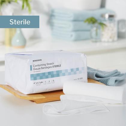 Imagem de Bandagens de gaze elástica McKesson estéreis em conformidade com 15 cm e 48 unidades