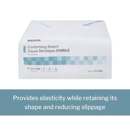 Imagem de Bandagens de gaze elástica McKesson estéreis em conformidade com 15 cm e 48 unidades