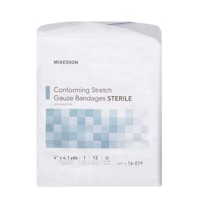 Imagem de Bandagens de gaze McKesson Sterile Stretch 10 cm x 3,7 m, 12 unidades