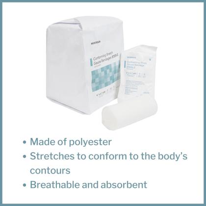 Imagem de Bandagens de gaze McKesson Sterile Stretch 10 cm x 3,7 m, 12 unidades