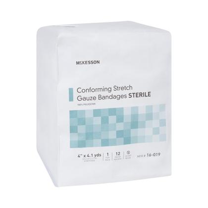 Imagem de Bandagens de gaze McKesson Sterile Stretch 10 cm x 3,7 m, 12 unidades