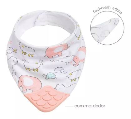 Imagem de Bandana Com Mordedor Animal Rosa Buba 15285