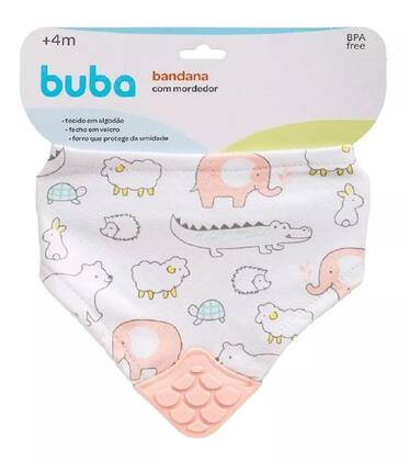 Imagem de Bandana Com Mordedor Animal Rosa Buba 15285