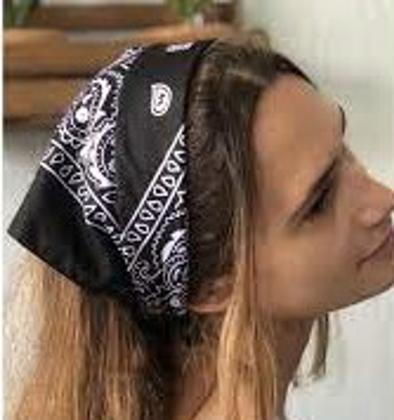 Imagem de Bandana Faixa Lenço Cabelo Estilo Rock Blogueira Skate Tumblr Moda Tendência Famosos Cores