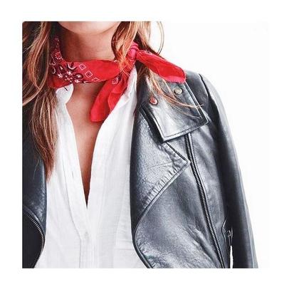 Imagem de Bandana Faixa Lenço Cabelo Vermelho Unissex Poliéster