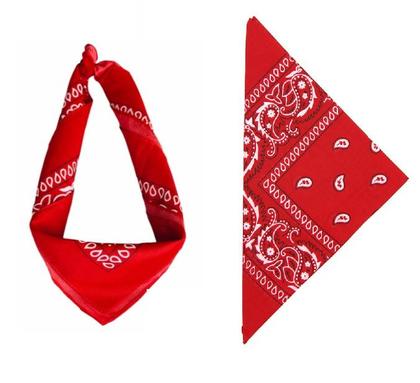 Imagem de Bandana Faixa Lenço Cabelo Vermelho Unissex Poliéster