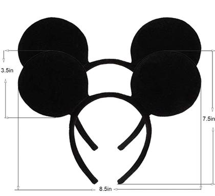 Imagem de Bandana FANYITY Mouse Ears, faixa de cabeça de lantejoulas para meninas e mulheres