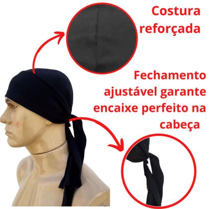 Imagem de Bandana Lenço De Amarrar Chef Garçonete Bar Padaria Uniforme Touca Higiênica Chapéu Cozinheiro Toca