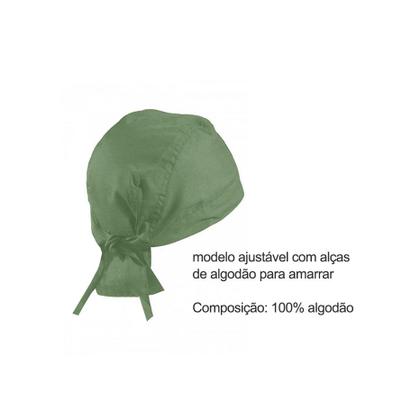 Imagem de Bandana Verde Mate Claro Touca Cozinha Cozinha Ajustavel 1un