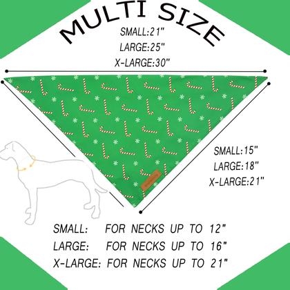 Imagem de Bandanas para cães Realeaf, pacote com 2, Natal, vermelho, verde, Natal