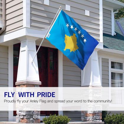 Imagem de Bandeira Anley Fly Breeze Kosovo 90x150cm Poliéster