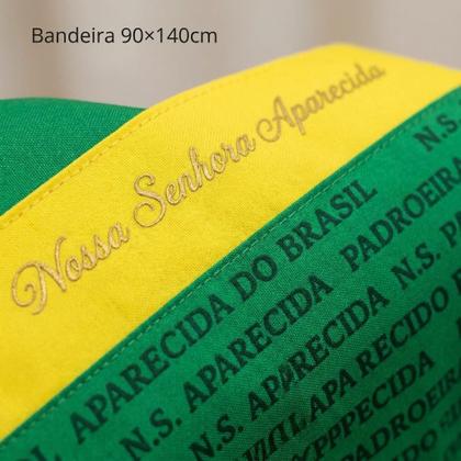 Imagem de Bandeira Brasil Nossa Senhora Aparecida 90x140cm Sem Haste