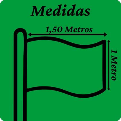 Imagem de Bandeira do Brasil 150x100 Copa do Mundo com Espaço para Haste e Acabamento Reforçado