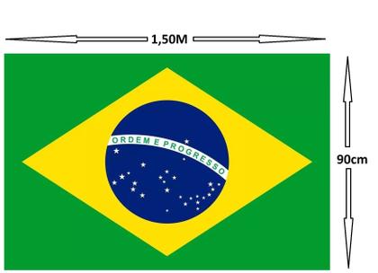 Imagem de Bandeira do Brasil em poliester 1,5M x 90cm