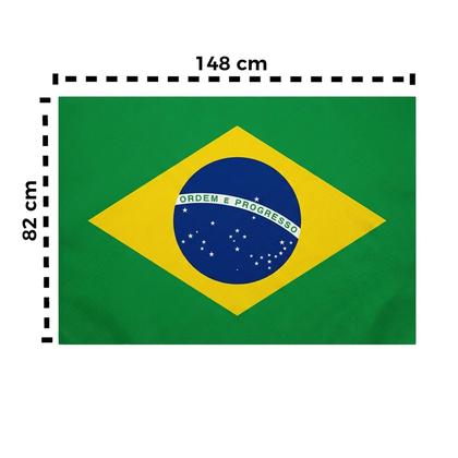 Imagem de Bandeira Do Brasil Grande Oficial 1,48 x 82 Cm Poliéster Para Copa Do Mundo