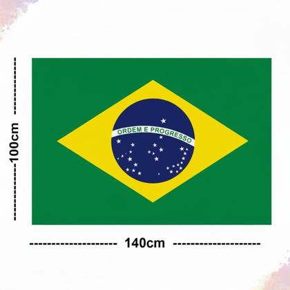 Imagem de Bandeira Do Brasil Grande Tnt Estampado Copa Mundo Torcida 1 M X 1,40 Metros