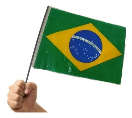 Imagem de Bandeira do Brasil Plástico 6 Unidades Copa