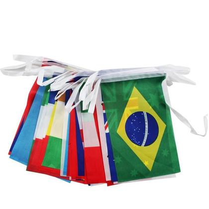 Imagem de Bandeira Missões Evangelho 100 Nações 14X21Cm - 25 Mts