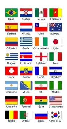 Imagem de Bandeira Missões Evangelho 32 Nações 30x20cm + 100 Envelopes