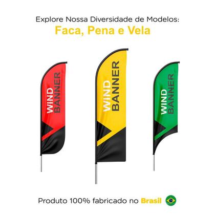 Imagem de Bandeira Wind Banner Empréstimo Dupla Face Haste Tamanho