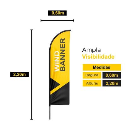 Imagem de Bandeira Wind Banner Lanchonete Dupla Face Haste Tamanho