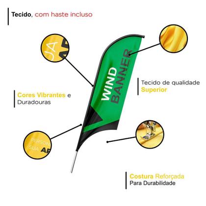 Imagem de Bandeira Wind Banner Troca Oléo Dupla Face Haste Tamanho