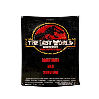 Imagem de Bandeiras De Filme Jurassic Park De Tamanho Grande, Decorações De Festa De Aniversário, Banner