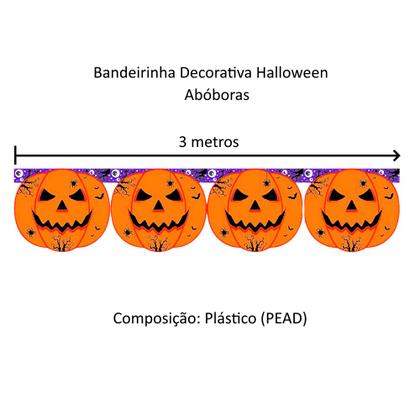 Imagem de Bandeirinhas Halloween Dia das Bruxas Enfeite de Pendurar com Abóboras 6 Metros