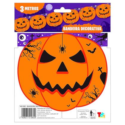 Imagem de Bandeirinhas Halloween Dia das Bruxas Enfeite de Pendurar com Abóboras 6 Metros