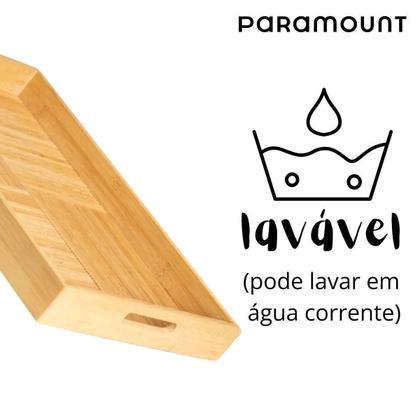 Imagem de Bandeja 100% Bambú C/Alça 37X37 Café Da Manhã Paramount