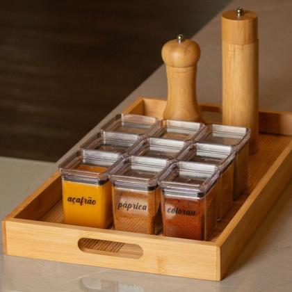 Imagem de Bandeja 100% Bambú C/Alça 43X27 Café Da Manhã Paramount