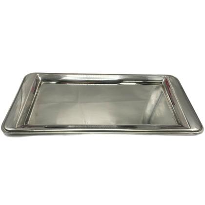 Imagem de Bandeja Aço Inox Decorativa 30cm Retangular