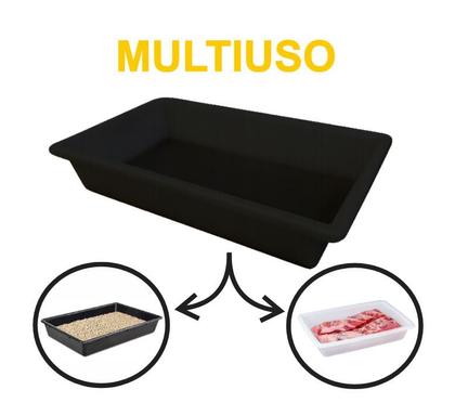 Imagem de Bandeja Açougue Caixa Frigorifica Carnes PRETA 7lt