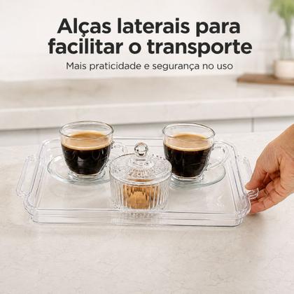 Imagem de Bandeja Acrílica Utility 38cm Transparente Para Café Bar e Servir