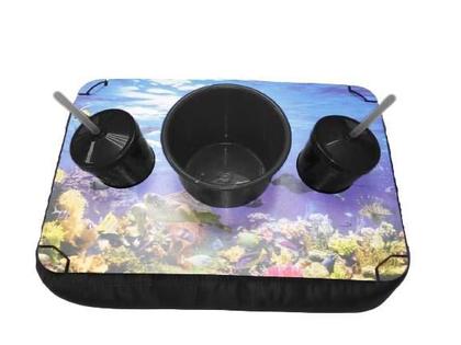 Imagem de Bandeja Almofada Pipoca c/ Balde e 2 Copos use Sala Quarto