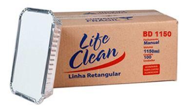 Imagem de Bandeja aluminio life clean 1150ml c/100