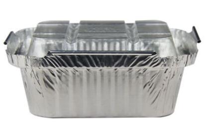 Imagem de Bandeja alumínio retangular c/tampa PET 135ml c/100 unid. - Wyda- embalagem alimento (15914)