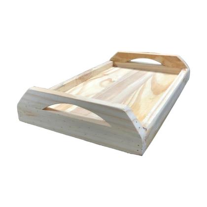 Imagem de Bandeja Bambu Cafe Manhã Decorativa Retangular Pinus e MDF