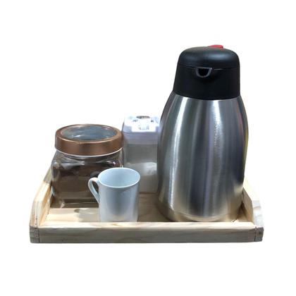 Imagem de Bandeja Bambu Cafe Manhã Decorativa Retangular Pinus e MDF