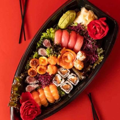 Imagem de Bandeja Barca Sushi Rodizio Sashimi Travessa Multiuso