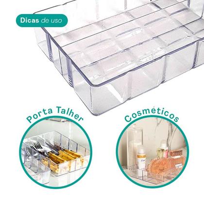 Imagem de Bandeja Bisotê com 1 Divisória 22 x 15 x 4,5cm